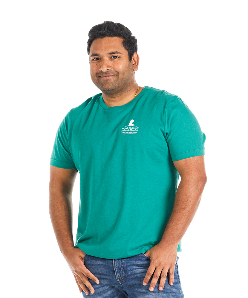 St. Jude Checkered T-Shirt- Kelly Green